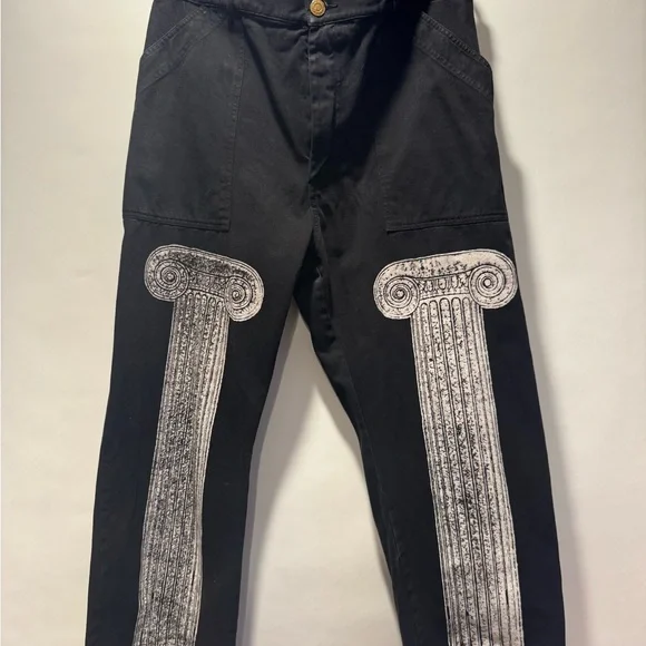 Big Bud Press Black Neoclassical Column Work Pants - Picture 3 of 7